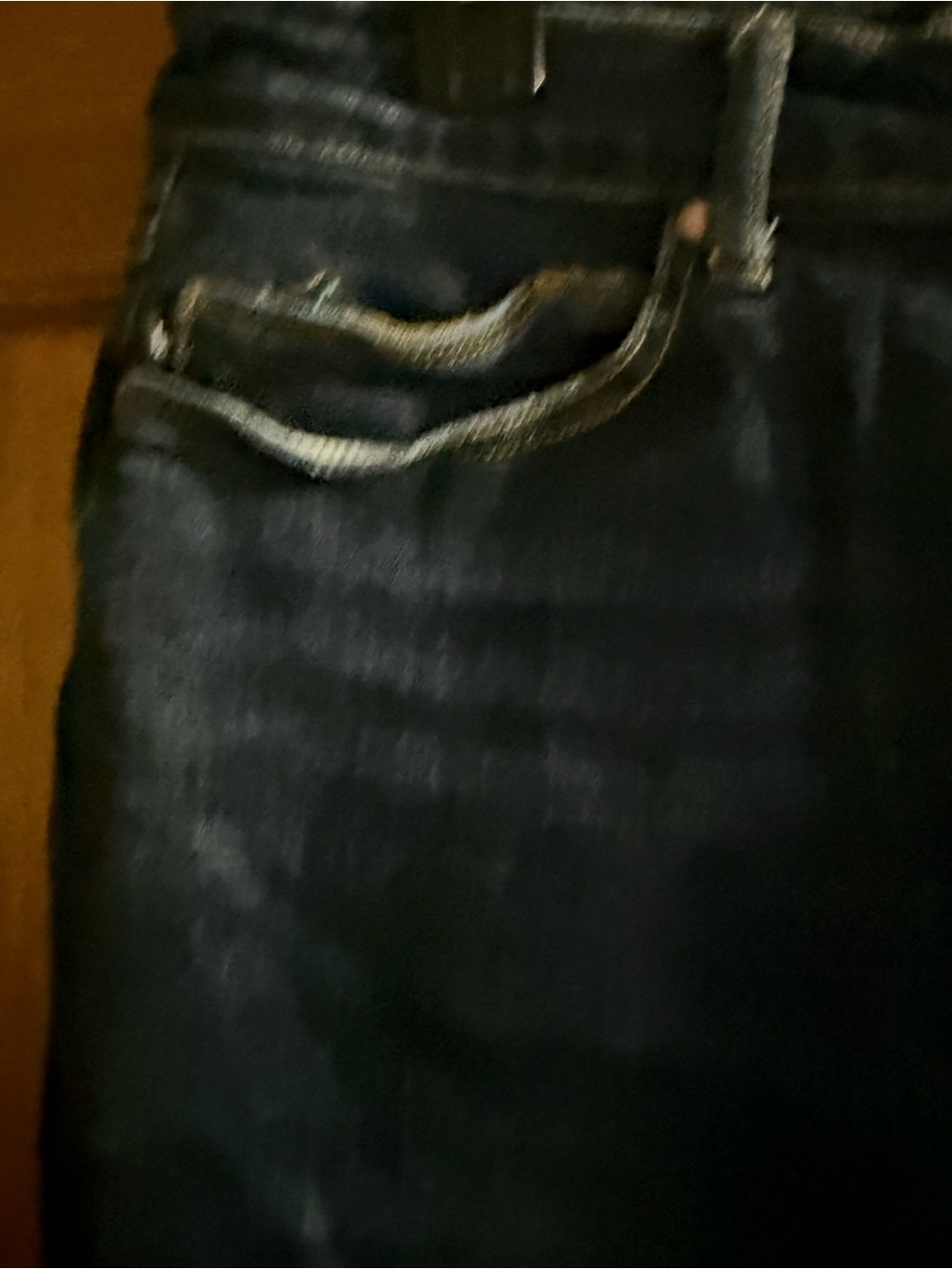 Judy Blue Dark Indigo Jeans with Contrast Gold Stitching - Picture 7 of 9